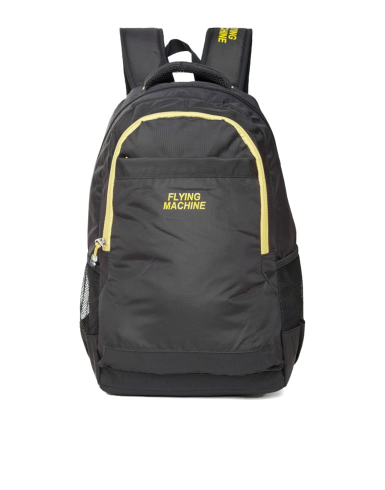 Flying Machine UniSex Black Casual Wear Backpack